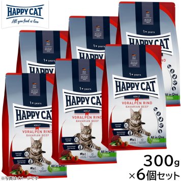 HAPPY CAT ハッピーキャット キャットフード カリナリー バイエルン ビーフ（大粒） 300g×6個セット 無添加