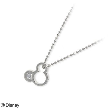【送料無料】Disney ホワイトゴールド ネックレス ダイヤモンド 誕生石 20代 30代 彼女 レディース 女性 誕生日プレゼント 記念日 ギフトラッピング ディズニー Disneyzone 