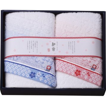 【送料無料・包装無料・のし無料】なごみね(桜) フェイスタオル2枚セット NGS-24250(A4) ギフト 敬老の日 入学祝い 卒業祝い 就職祝い 結婚祝い 誕生日 出産祝い 引越祝い 香典返し 新盆 初盆 御礼 お中元 内祝い 快気祝い ご挨拶 志 法事