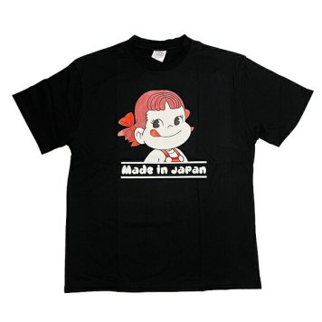 ペコちゃん Tシャツ(L) ブラック アパレル 不二家 日本製