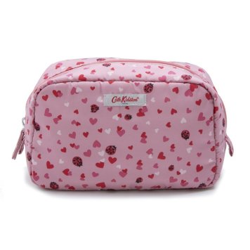 キャスキッドソン Cath Kidston ポーチ 985260 105960517824102 CLASSIC COSMETIC CASE MINI LOVEBUGS クラシック コスメティック ケース 化粧ポーチ ミニ ラブバグズ PALE ROSE ピンク系＋テントウムシ＋ハート柄マルチカラー
