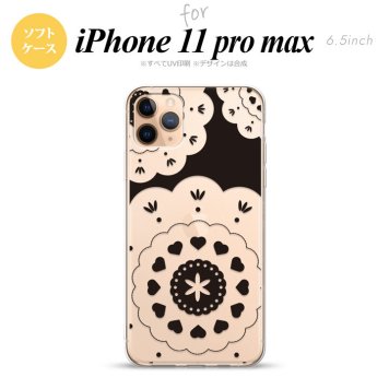 iPhone11ProMax iPhone11pro max スマホケース ソフトケース レース クリア 黒 メンズ レディース nk-i11pm-tp1482