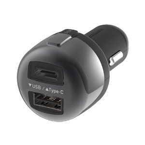 カシムラ DC-5.4A-リバーシブルUSB/Type-C 2ポート(ブラック) AJ-486