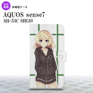 sense7 sense7 手帳型スマホケース カバー 女の子 キャラ 緑 2022年 11月発売 nk-004s-sens7-dr1332