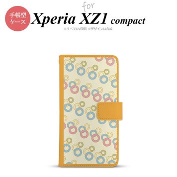 【手帳型 スマホ カバー ケース】【SO02K】【エクスペリア XZ1】手帳型 ケース SO-02K スマホ カバー Xperia XZ1 Compact エクスペリア 丸 黄 nk-004s-so02k-dr1661【メール便送料無料】