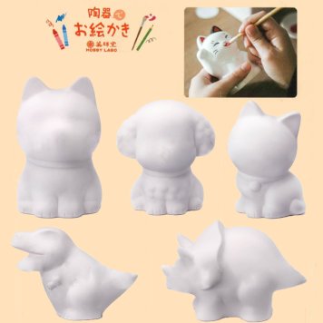 薬師窯　陶器でお絵描き　貯金箱　柴犬 プードル ティラノサウルス トリケラトプス ネコ【貯金箱 工作 お絵描き 色ぬり 夏休み工作 自由研究 子ども 親子 陶器 柴犬 猫 恐竜 プレゼント 知育 おうち遊び】