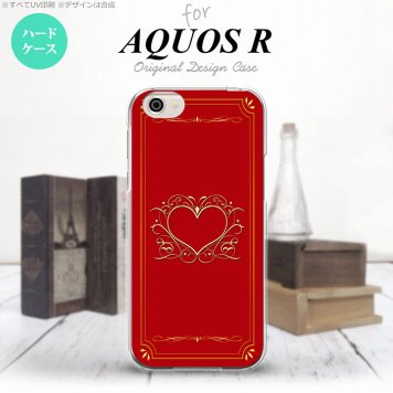 【SH03J】【スマホケース/スマホカバー】【アクオス R】SH03J スマホケース AQUOS R SH-03J カバー アクオス R 飾りハート（B) 赤 nk-sh03j-618【メール便送料無料】