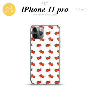 iPhone11Pro iPhone11 Pro スマホケース ソフトケース 苺 イチゴ 小 白 赤 メンズ レディース nk-i11p-tp043