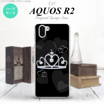 AQUOS R2 アクオス アール2 SH-03K SHV42 専用 スマホケース カバー ハードケース クラウン 黒 nk-r2-603[スマホ,スマホケース,スマホカバー,ケース,カバー,ジャケット]
