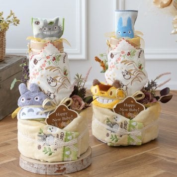 《おむつケーキ》 トトロトリプルタワーおむつケーキ 【おむつケーキ 出産祝い】 