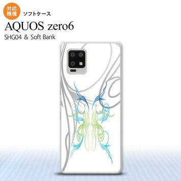 SHG04 SHG04 ZERO6 AQUOS zero6 スマホケース ソフトケース ピンスト 白 ブルー グリーン メンズ レディース nk-zero6-tp1245