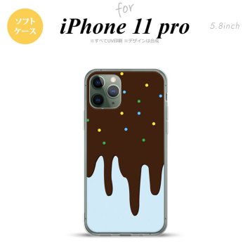 iPhone11Pro iPhone11 Pro スマホケース ソフトケース アイス 青 メンズ レディース nk-i11p-tp348