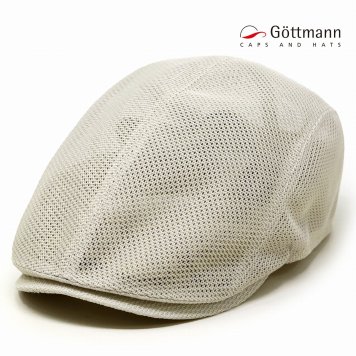 Gottmann ハンチング ゴットマン 帽子 メンズ 涼しい ハンチング帽 メッシュ 大きいサイズ 春夏 紳士 ハンチング帽子 無地 父の日 ギフト ライトベージュ 男性 誕生日 プレゼント ギフト包装 ラッピング