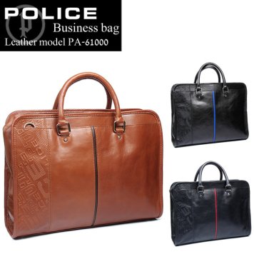 POLICE ポリス ビジネスバッグ レザー 牛革 PA-61000 バッグ かばん ブランド