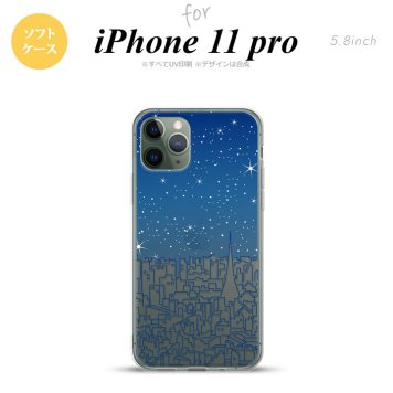 iPhone11Pro iPhone11 Pro スマホケース ソフトケース ビル 青 メンズ レディース nk-i11p-tp1085