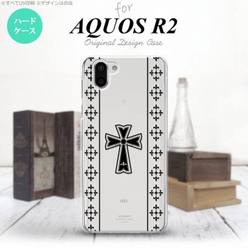 AQUOS R2 アクオス アール2 SH-03K SHV42 専用 スマホケース カバー ハードケース ゴシック クリア×黒 nk-r2-1005[スマホ,スマホケース,スマホカバー,ケース,カバー,ジャケット]