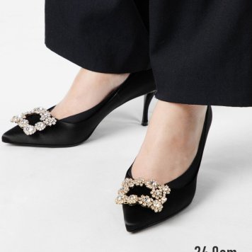 ロジェ ヴィヴィエ ROGER VIVIER DEC. FLOWER STRASS B. SIN 65 エフロレッセンス サテン パンプス RVW41417620RS0 ビジュー ヒール レディース シューズ