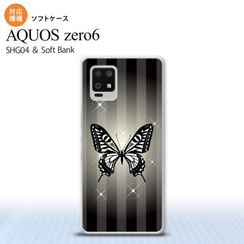 SHG04 SHG04 ZERO6 AQUOS zero6 スマホケース ソフトケース バタフライ 蝶 E 黒 メンズ レディース nk-zero6-tp315