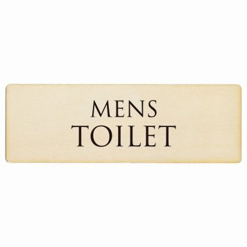 トイレ プレート 木製 MENS 文字タイプ ナチュラル ブラック 長方形 12x4cm ドア サインプレート ピクトサイン トイレマーク表示 案内 注意 施設 御手洗 TOILET おしゃれ シンプル 安全対策