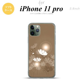 iPhone11Pro iPhone11 Pro スマホケース ソフトケース コスモス ベージュ メンズ レディース nk-i11p-tp605