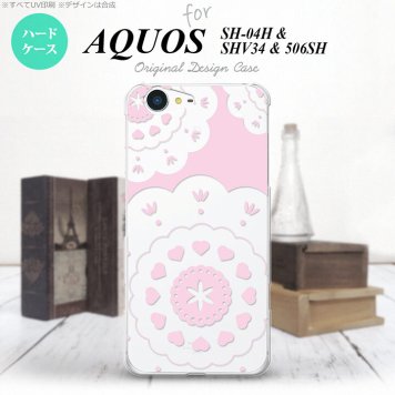 【SH04H】【スマホケース/スマホカバー】【アクオス ゼータ】SH04H スマホケース AQUOS ZETA SH04H カバー アクオス ゼータ レース・クリア ピンク nk-sh04h-1484【メール便送料無料】