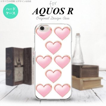 【SH03J】【スマホケース/スマホカバー】【アクオス R】SH03J スマホケース AQUOS R SH-03J カバー アクオス R ハート（C） 白 nk-sh03j-175【メール便送料無料】