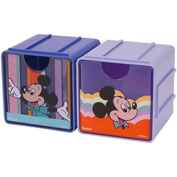 ディズニーレトロ/ミッキーマウス ジョイントキュービックコレクションケース 2P スケーター ※送料無料(北海道・沖縄は除く)