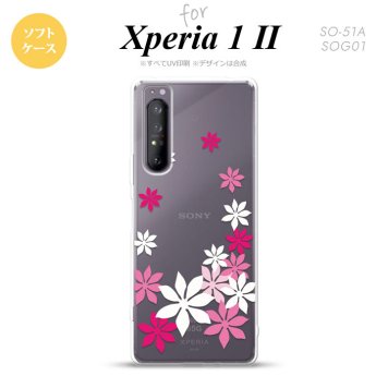 Xperia 1 II 5G スマホケース 背面カバー ストラップホール有り ソフトケース ティアレ A ピンク ストラップホール おしゃれ かわいい かっこいい メンズ レディース nk-xp12-tp1075