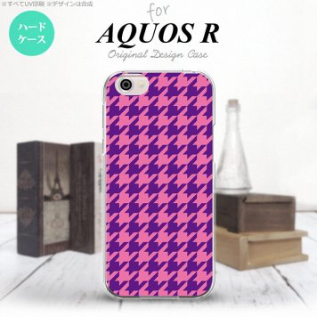【SH03J】【スマホケース/スマホカバー】【アクオス R】SH03J スマホケース AQUOS R SH-03J カバー アクオス R 千鳥柄(大) 紫 nk-sh03j-922【メール便送料無料】