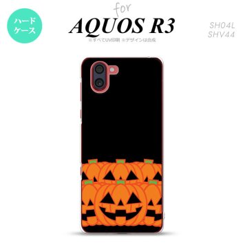 SH-04L SHV44 R3 AQUOS R3 スマホケース カバー ハロウィン カボチャ オレンジ nk-r3-403