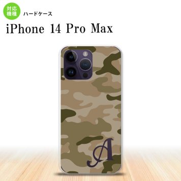 iPhone14 ProMax iPhone14 Pro Max スマホケース 背面ケース ハードケース ウッドランド 迷彩 C 緑 +アルファベット 2022年 9月発売 nk-i14pm-1159i