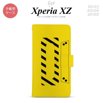 【手帳型 スマホ カバー ケース】【SO01J】【エクスペリア XZ 】手帳型 ケース SO-01J スマホ カバー XPERIA XZ エクスペリア カセットテープ 黄 nk-004s-so01j-dr190【メール便送料無料】