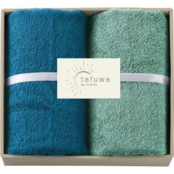 【直送】tafuwa フェイスタオル 2枚セット ブルー [26-7066-032] FT2BL 日本製 吸水 洗濯しやすい サイズ感 毎日使いやすい タオル ギフト プレゼント 内祝い お祝い 返礼品 青色