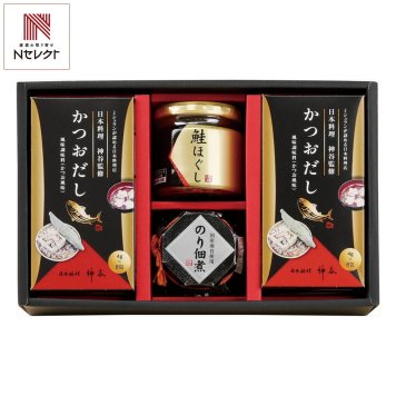 日本料理 神谷 監修 海の恵 詰合せ ギフトセット 3種 計4点入 だし 佃煮 鮭ほぐし 詰め合わせ【北海道・沖縄県・離島 配送不可】