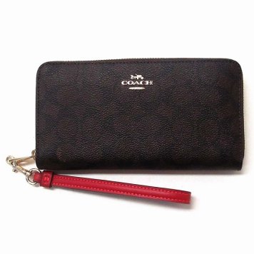 コーチ 財布 COACH アウトレット シグネチャー  ロング ジップ アラウンド ウォレット　ストラップ付き　CW778I MXD0