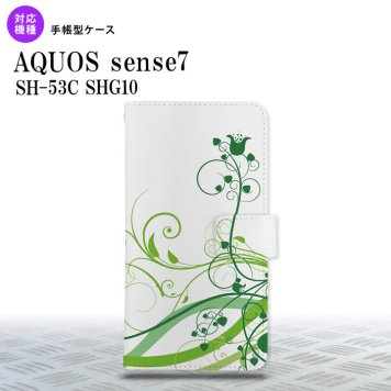 sense7 sense7 手帳型スマホケース カバー 草 ボタニカル 緑 2022年 11月発売 nk-004s-sens7-dr1627