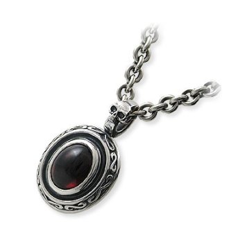 M's collection エムズコレクション  シルバー ネックレス ガーネット ブラック 彼氏 メンズ