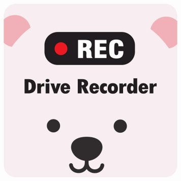 ドラレコ ステッカー シール REC Drive Recorder しろくま おでこ 13x13cm 正方形 おしゃれ かわいい ドラレコシール 安全対策 危険運転 煽り運転 前後 アニマル 動物 イラスト付 ドライブレコーダー 録画 カーサイン