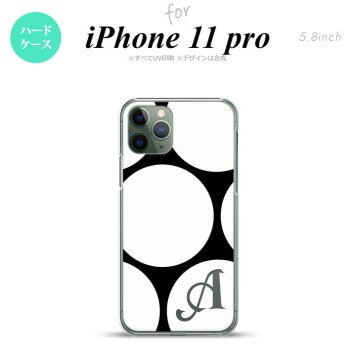 iPhone11Pro iPhone11 Pro スマホケース ハードケース 水玉 B 黒 白 +アルファベット メンズ レディース nk-i11p-1113i