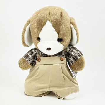 ぬいぐるみ サンディ チェックシャツ L ブラウン『ラッキー・マック・サンディ』シリーズ 人形 インテリア キッズ ギフト