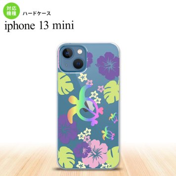 iPhone13mini iPhone13 mini ケース ハードケース ホヌ ハイビスカス クリア  nk-i13m-685