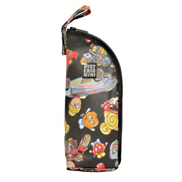 ヒステリックミニ HYSTERIC MINI ヒスミニ ボトルホルダー 保冷 保温 ペットボトルケース ペットボトルカバー ペットボトルホルダー 1585423 14 ブラック+マルチカラー