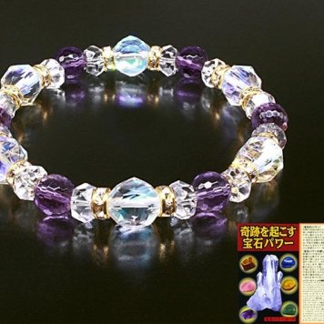 美しく輝くお守り♪ アメジスト天然石ブレス/天然石 パワーストーン ブレスレット アクセサリー メンズ レディース 男性 女性 /ルナフラッシュ癒しのブレス