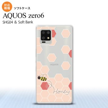 SHG04 SHG04 ZERO6 AQUOS zero6 スマホケース ソフトケース ハニー クリア 赤 メンズ レディース nk-zero6-tp1686
