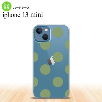 iPhone13mini iPhone13 mini ケース ハードケース ドット 水玉 A 緑  nk-i13m-008