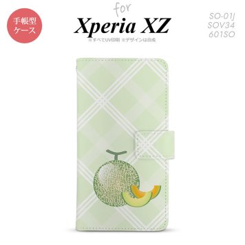 【手帳型 スマホ カバー ケース】【SO01J】【エクスペリア XZ 】手帳型 ケース SO-01J スマホ カバー XPERIA XZ エクスペリア メロン nk-004s-so01j-dr658【メール便送料無料】