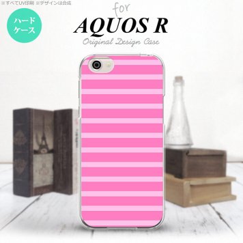 【SH03J】【スマホケース/スマホカバー】【アクオス R】SH03J スマホケース AQUOS R SH-03J カバー アクオス R ボーダー ピンク nk-sh03j-708【メール便送料無料】