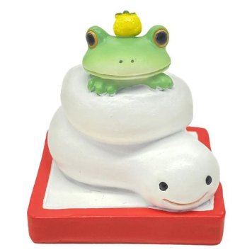 【ギフト対応無料】コポー 正月 ヘビに巻かれるカエル ※送料無料(北海道・沖縄は除く)
