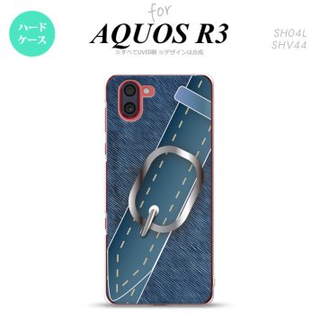 SH-04L SHV44 R3 AQUOS R3 スマホケース カバー ベルト 青 nk-r3-328