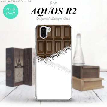 AQUOS R2 アクオス アール2 SH-03K SHV42 専用 スマホケース カバー ハードケース チョコ・レース nk-r2-738[スマホ,スマホケース,スマホカバー,ケース,カバー,ジャケット]